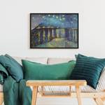 Poster cornice Notte stellata sul Rodano Carta / Pino - Blu - 100 x 70 cm