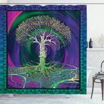 Douchegordijn Digitale Kunst polyester - lila - 175 x 220 cm