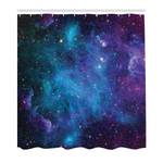 Rideau de douche Galaxy Polyester - Bleu marine / Violet - 175 x 200 cm