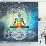 Douchegordijn Mandala Zen polyester - meerdere kleuren - 175 x 200 cm