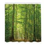 Tenda da doccia Foresta Poliestere - Verde - 175 x 200 cm