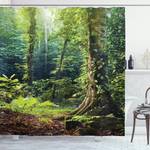 Tenda da doccia Foresta tropicale Poliestere - Verde / Marrone - 175 x 220 cm