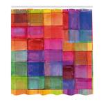 Douchegordijn Regenboogkleuren polyester - meerdere kleuren - 175 x 200 cm
