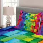 Tagesdecken-Set Rainbow Color Polyester - Mehrfarbig - 220 x 220 cm