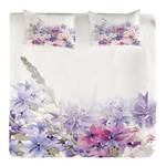 Bedsprei-set Bloemen polyester - roze/lila - 264 x 220 cm