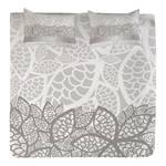 Tagesdecken-Set Lace Polyester - Grau / Weiß - 220 x 220 cm