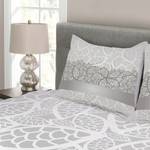 Copriletto e federa Lace Poliestere - Grigio / Bianco - 220 x 220 cm