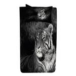 Bedsprei-set Bengaalse tijger polyester - zwart/wit - 170 x 220 cm