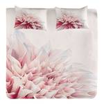 Bedsprei-set Close Up polyester - wit/robijnrood - 264 x 220 cm