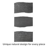 Massiver Baumkanten-Esstisch KAPRA Akazie Grau - 160 x 80 cm - Silber - Trapezförmig - Tischplattenstärke: 5 cm