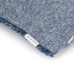 Kussensloop Structured Fringes polyester/linnen - Marineblauw
