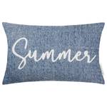 Housse de coussin Summer Polyester / Lin - Bleu marine