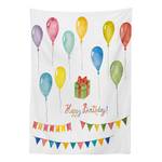Tafelkleed Aquarel Verjaardag mix van polyester en satijn - meerdere kleuren - 140 x 240 cm