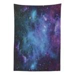 Tafelkleed Galaxy mix van polyester en satijn - navy/lila - 140 x 240 cm