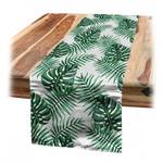Chemin de table Palmier Polyester - Vert - 40 x 180 cm
