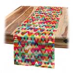Chemin de table Triangles Polyester - Multicolore - 40 x 225 cm
