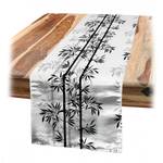 Chemin de table Bambou Polyester - Noir / Blanc - 40 x 300 cm