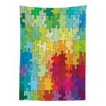 Nappe Hobby Puzzle Mélange satin et polyester - Multicolore - 140 x 170 cm
