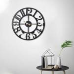 Horloge murale Lodrino Aluminium - Noir