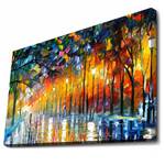 Impression sur toile Huelma Cuir / Panneau composite en bois - Multicolore - 70 x 100 cm