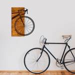 Holzbild Fahrrad Aluminium / HDF - Walnuss / Schwarz - 45 cm x 58 cm