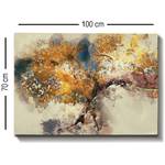 Impression sur toile Lampione Toile / Panneau composite en bois - Multicolore - 70 x 100 cm