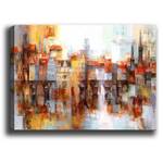 Afbeelding Lamporo schildersdoek/houten plaat - meerdere kleuren - 70 cm x 100 cm