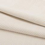 Parure de lit Naire Coton - Beige / Blanc - 200 x 220 cm + 2 oreillers 80 x 80 cm