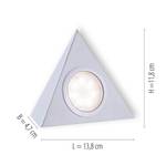 Spot LED Theo I Polycarbonate / Acier inoxydable - 3 ampoules