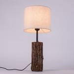 Tafellamp Bark stof/hout - 1 lichtbron