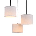 Plafondlamp Bark stof/hout - 3 lichtbronnen