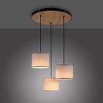 Plafondlamp Bark stof/hout - 3 lichtbronnen