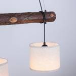 Hanglamp Bark stof/hout - 3 lichtbronnen