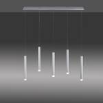 LED-hanglamp Bruno II acrylglas/aluminium, ijzer - 5 lichtbronnen - Zilver