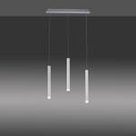 Suspension Bruno I Plexiglas / Aluminium / Fer - 3 ampoules - Argenté