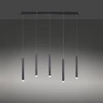LED-hanglamp Bruno II acrylglas/aluminium, ijzer - 5 lichtbronnen - Zwart