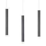 LED-hanglamp Bruno I acrylglas/aluminium, ijzer - 3 lichtbronnen - Zwart