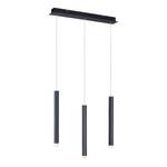 Suspension Bruno I Plexiglas / Aluminium / Fer - 3 ampoules - Noir