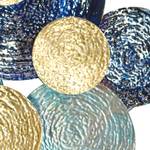 Wanddekoration Sayreville Eisen - Blau / Gold