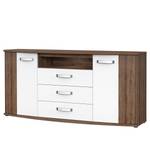 Dressoir Rubik Modderkleurig eikenhout look/wit hoogglans