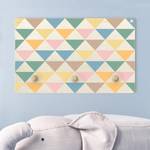 Appendiabiti Motivo triangoli Multicolore - Legno massello - 40 x 25 x 1.5 cm