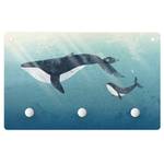 Appendiabiti Balene Blu - Legno massello - 40 x 25 x 1.5 cm
