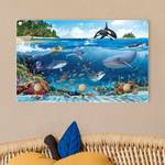 Appendiabiti Amici del mare Blu - Legno massello - 40 x 25 x 1.5 cm