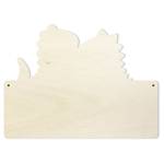 Appendiabiti Little dino Verde - Legno massello - 40 x 30 x 1.5 cm