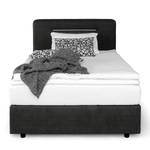 Lit boxspring Runner I Avec éclairage - Microfibre Senga: Noir