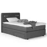 Lit boxspring Speedy I Avec éclairage - Tissu Kora: Gris - D3 medium