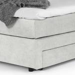 Lit boxspring Speedy II Avec éclairage - Microfibre Senga: Argent - D4 ferme