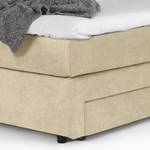 Lit boxspring Speedy II Avec éclairage - Microfibre Senga: Beige - D3 medium