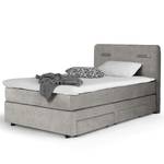 Boxspringbett Speedy II mit Beleuchtung - Microfaser Senga: Grau - H4