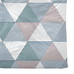 Copripiumino e federa Sand and Sea III Raso di cotone makò - Blu / Bianco - 155 x 220 cm + cuscino 80 x 80 cm